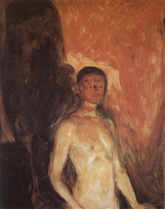 Edvard Munch The Self-Portrait of hell oil painting image